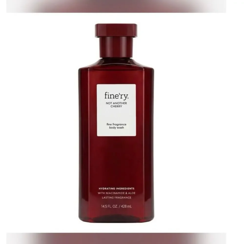 Fine'ry. Women's Body Wash 428 mL AND Body Mist 75mL - NOT ANOTHER CHERRY - NEW